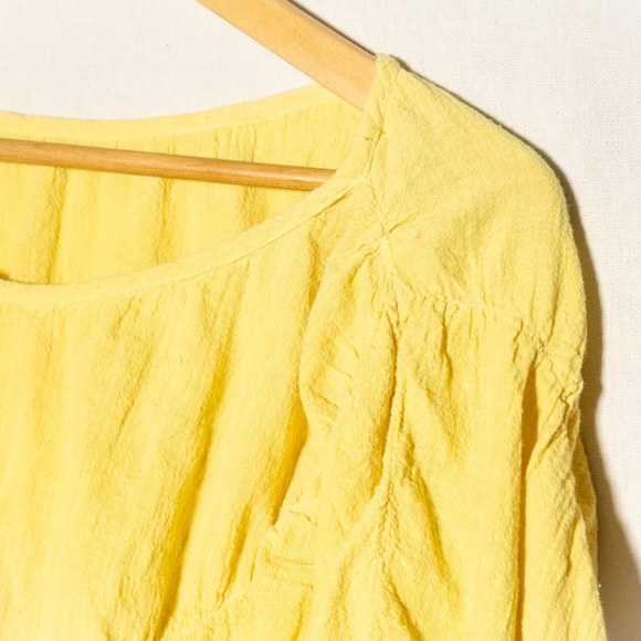 VTG Yellow Gauze Slouchy Top - Picture 4 of 4